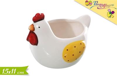 GALLINA PORTAPIANTA 15x11