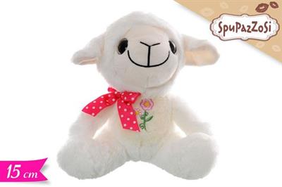 PELUCHE PECORA C/FIOCCO 15cm