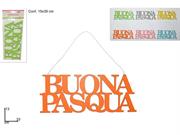 SCRITTA LEGNO BUONA PASQUA 33cm