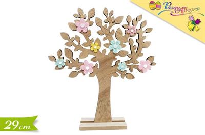 ALBERO LEGNO C/FIORI 29cm