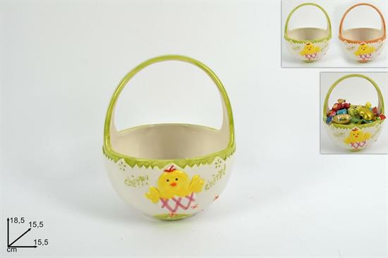 CESTO CERAMICA DECORO PASQUA