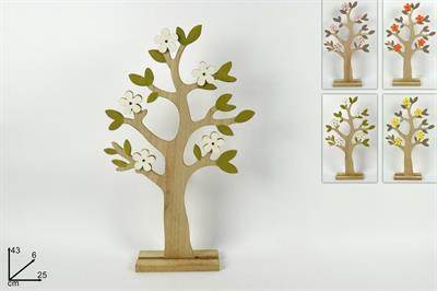 ALBERO LEGNO C/FIORI 43cm