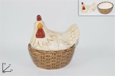 COFANETTO GALLINA EFFETTO RATTAN