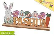 SCRITTA PASQUA LEGNO 29x3x15cm